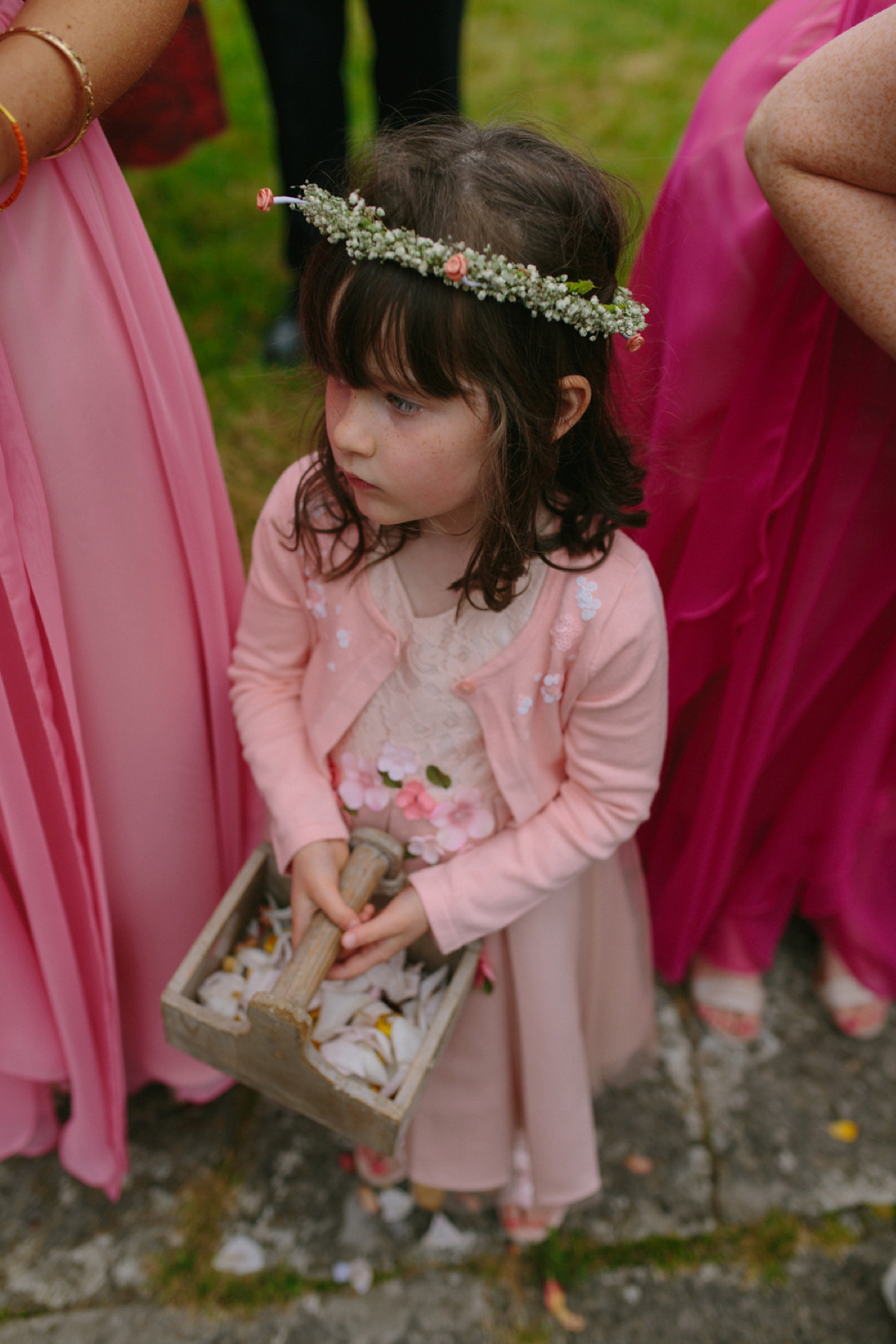 Elizabeth wore a Laure de Sagazan gown for her romantic, fun and colourful Somerset wedding. Photography by The Retreat.