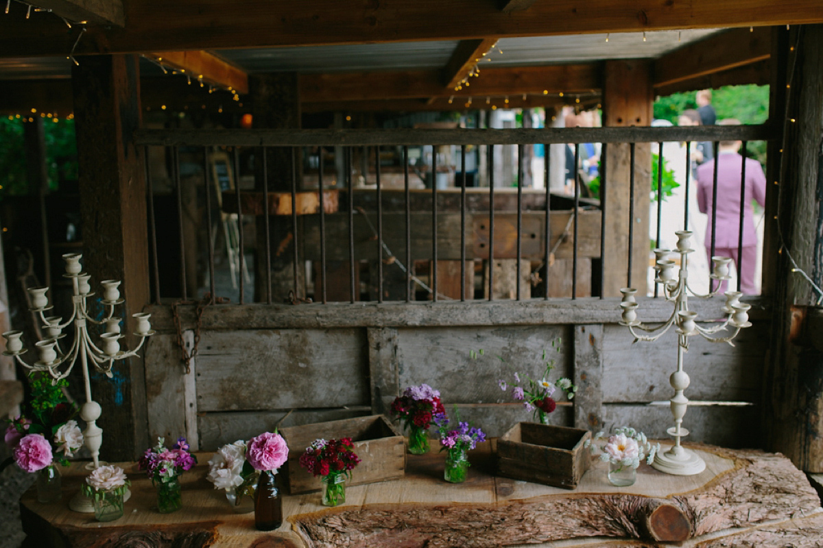 Elizabeth wore a Laure de Sagazan gown for her romantic, fun and colourful Somerset wedding. Photography by The Retreat.