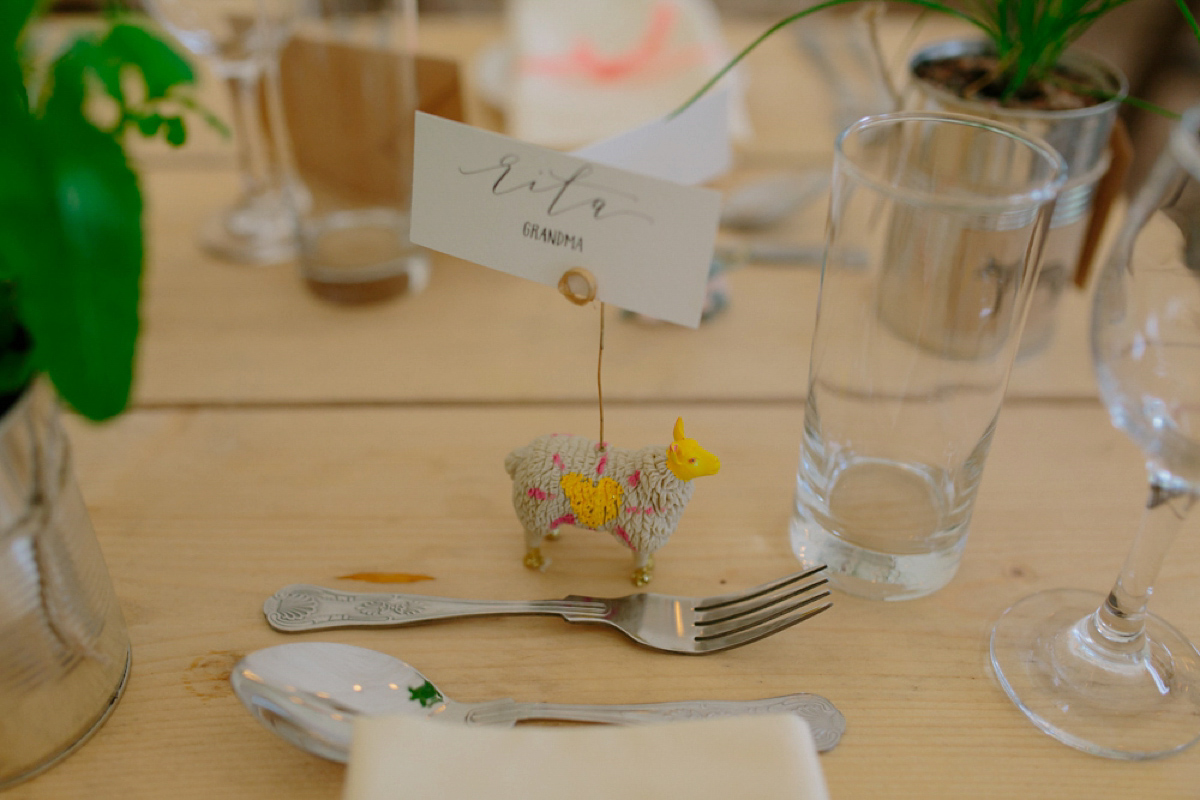 Elizabeth wore a Laure de Sagazan gown for her romantic, fun and colourful Somerset wedding. Photography by The Retreat.