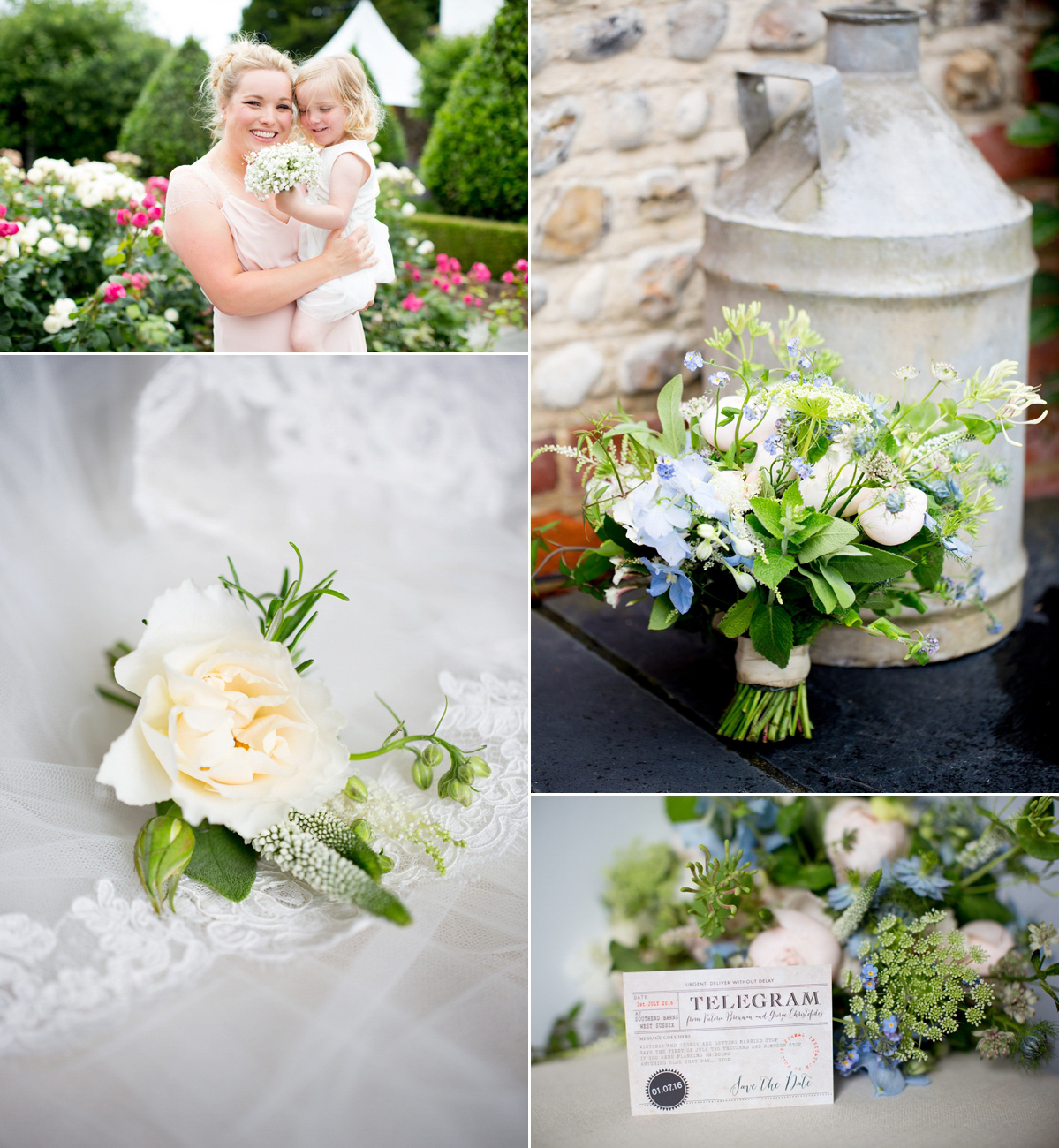 Victoria wore a Cymbeline Paris gown from Mirror Mirror Bridal in Islington for her relaxed and romantic country wedding. The reception was styled like a Green Tavern with long banquet tables. Photography by Helen Cawte.