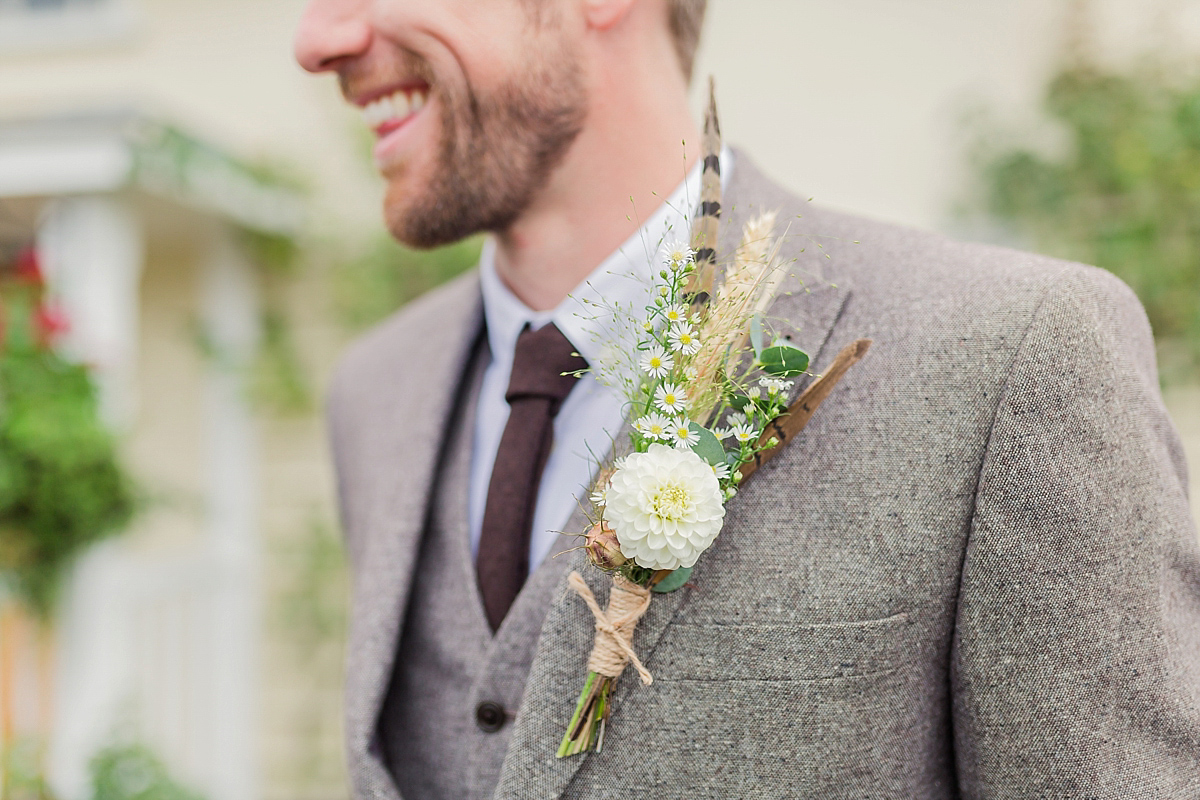 Lyndsey wore a Pronovias gown for her cycling inspired Suffolk Village wedding. Photography by Kerrie Mitchell.