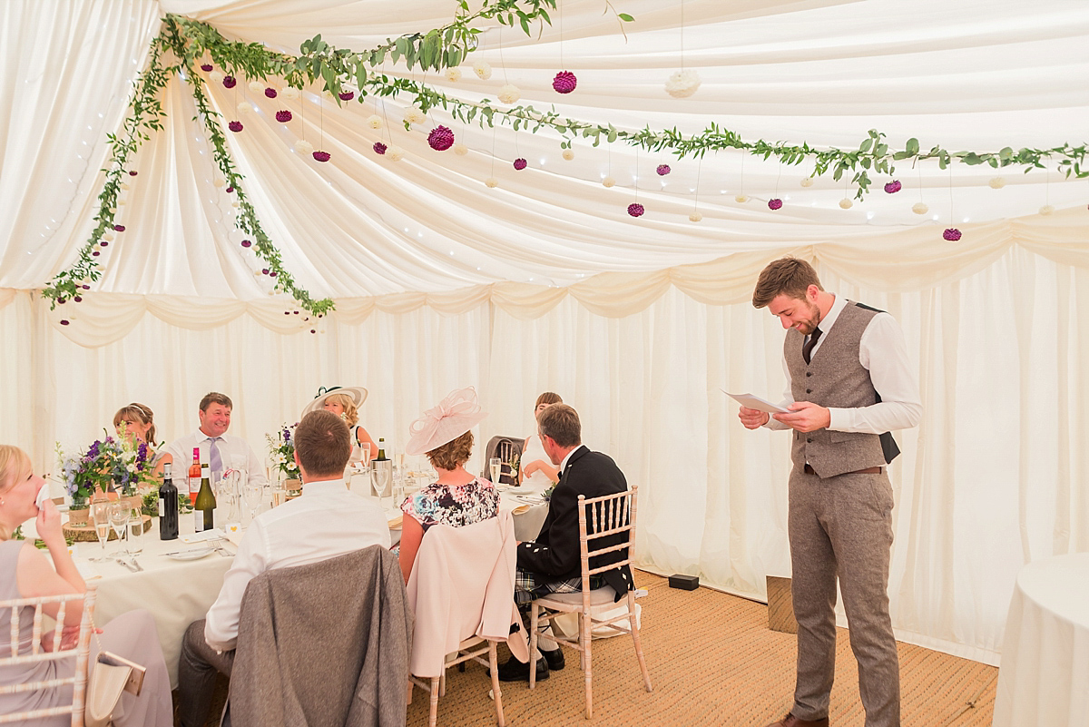 Lyndsey wore a Pronovias gown for her cycling inspired Suffolk Village wedding. Photography by Kerrie Mitchell.