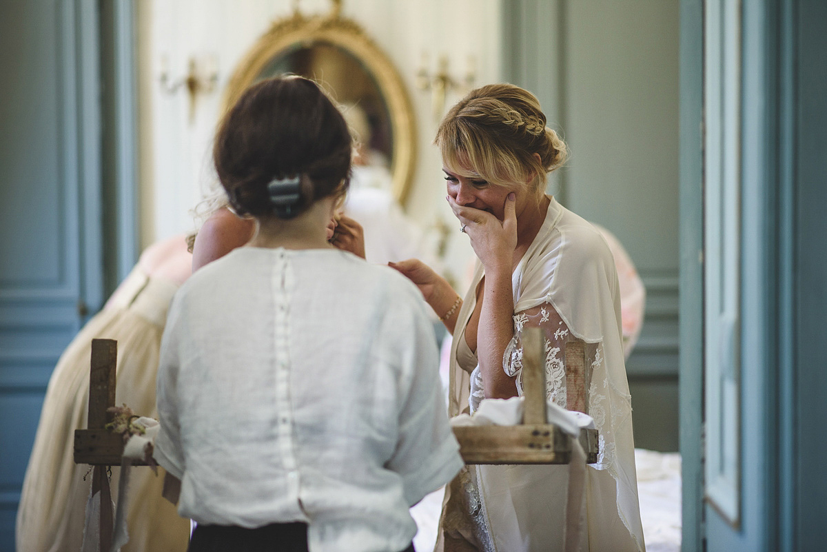 Helaina and Dan had an English country garden-meets French boho chic wedding at Chateau La Durantie in The Dordogne. Photography by Rik Pennington.