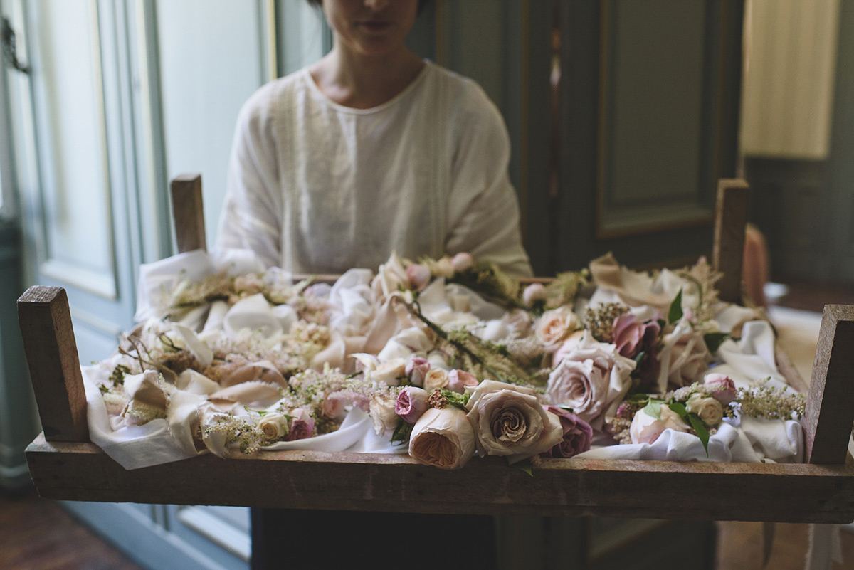 Helaina and Dan had an English country garden-meets French boho chic wedding at Chateau La Durantie in The Dordogne. Photography by Rik Pennington.