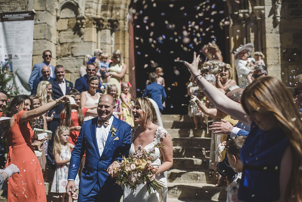 Helaina and Dan had an English country garden-meets French boho chic wedding at Chateau La Durantie in The Dordogne. Photography by Rik Pennington.