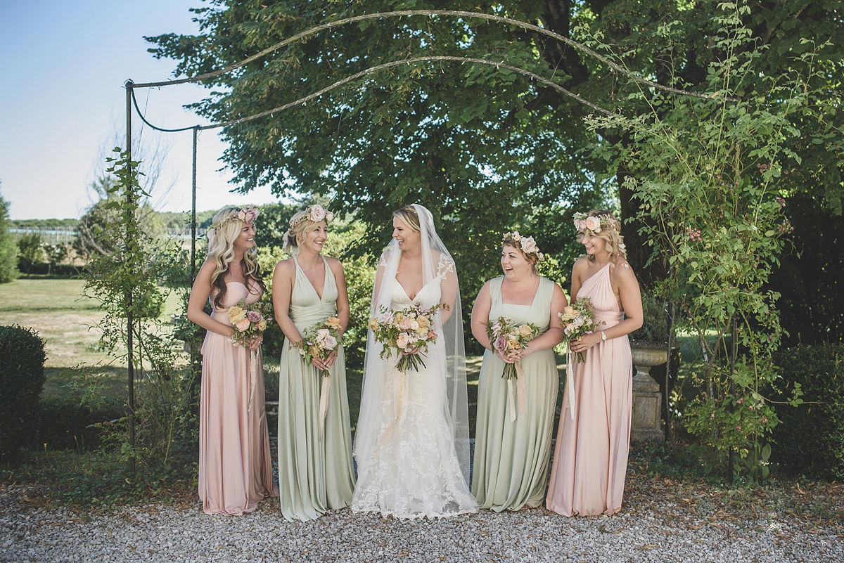 Helaina and Dan had an English country garden-meets French boho chic wedding at Chateau La Durantie in The Dordogne. Photography by Rik Pennington.