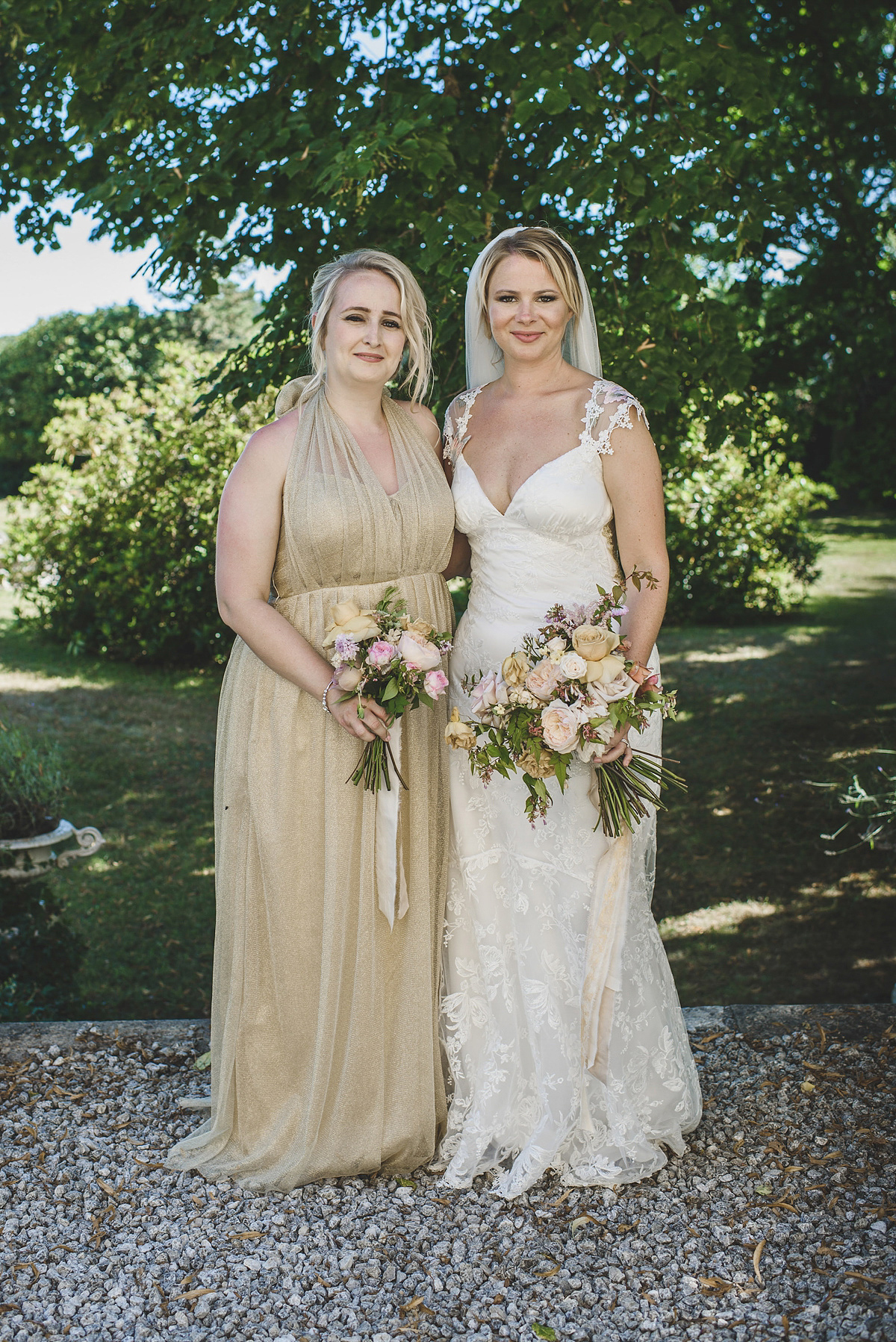 Helaina and Dan had an English country garden-meets French boho chic wedding at Chateau La Durantie in The Dordogne. Photography by Rik Pennington.