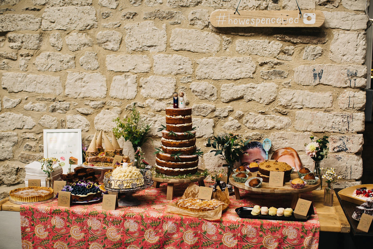 Sarah wore a Grace Loves Lace dress for her rustic Dorset barn wedding with paper cranes. Photography by Richard Skins.