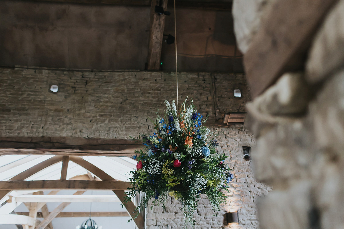 Kate were a personalised and embroidered Hermione de Paula gown for her Cripps Barn Wedding. Photography by Lee Garland.