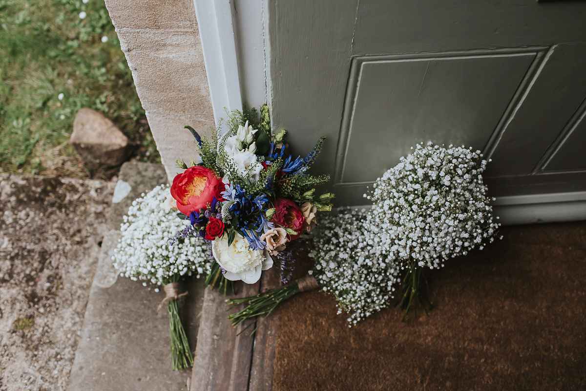 Kate were a personalised and embroidered Hermione de Paula gown for her Cripps Barn Wedding. Photography by Lee Garland.