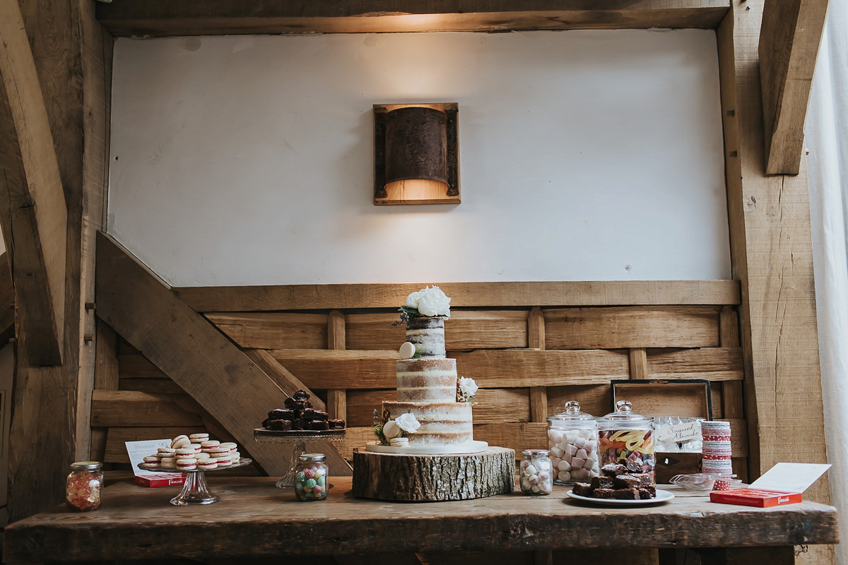 Kate were a personalised and embroidered Hermione de Paula gown for her Cripps Barn Wedding. Photography by Lee Garland.