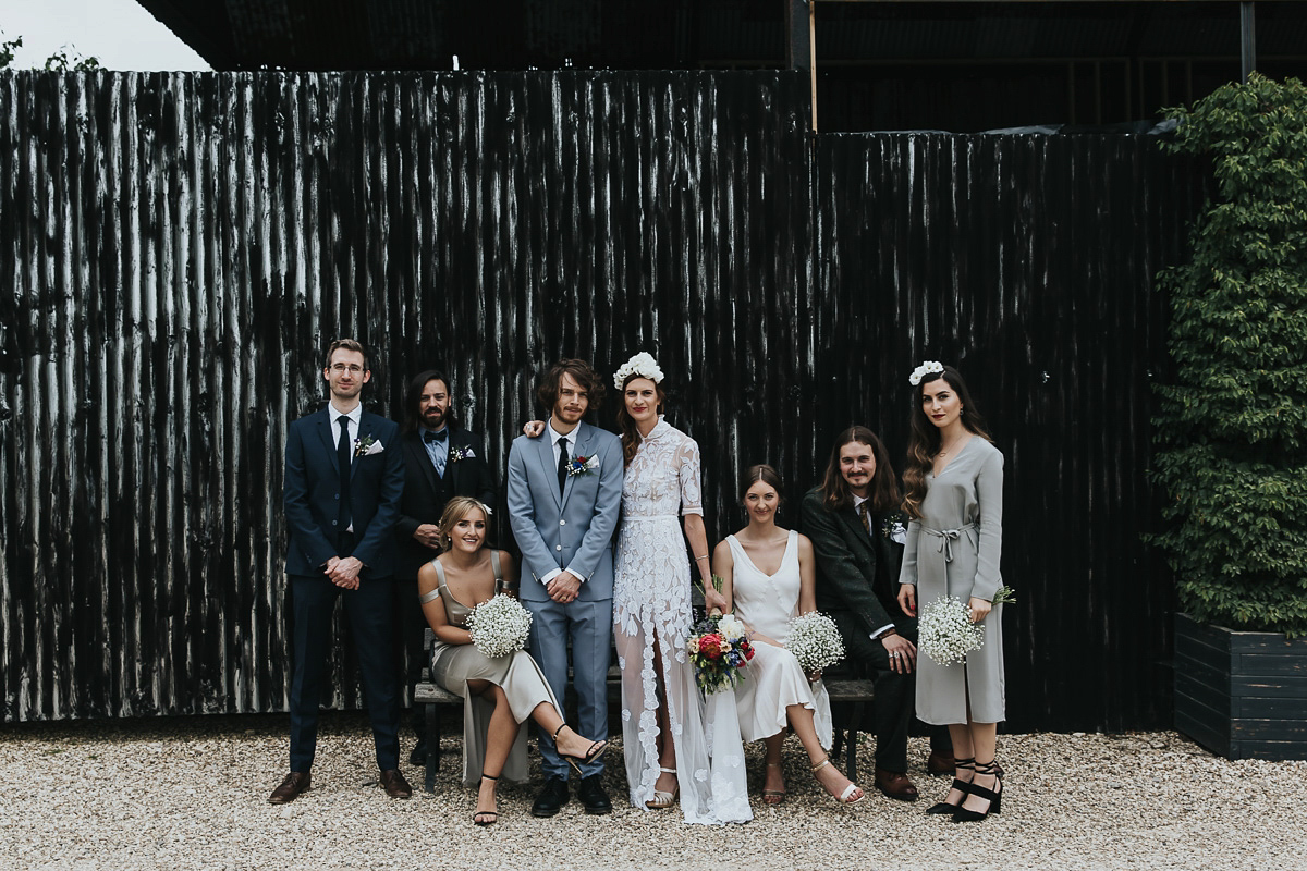 Kate were a personalised and embroidered Hermione de Paula gown for her Cripps Barn Wedding. Photography by Lee Garland.