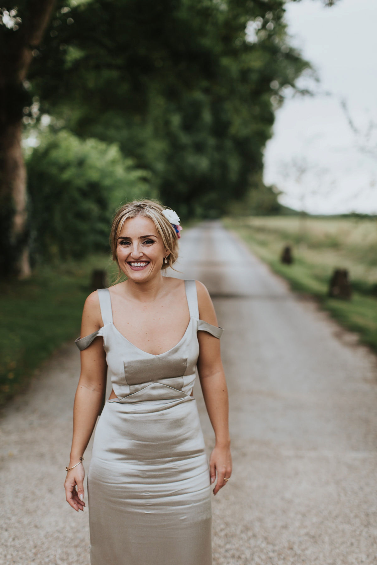 Kate were a personalised and embroidered Hermione de Paula gown for her Cripps Barn Wedding. Photography by Lee Garland.