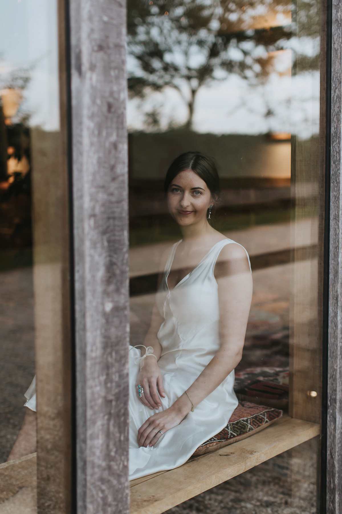 Kate were a personalised and embroidered Hermione de Paula gown for her Cripps Barn Wedding. Photography by Lee Garland.