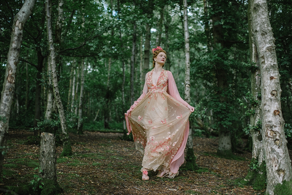 Fragonard coral pink nude embroidered tulle wedding dress JoanneFlemingDesign JMS 24 WEB