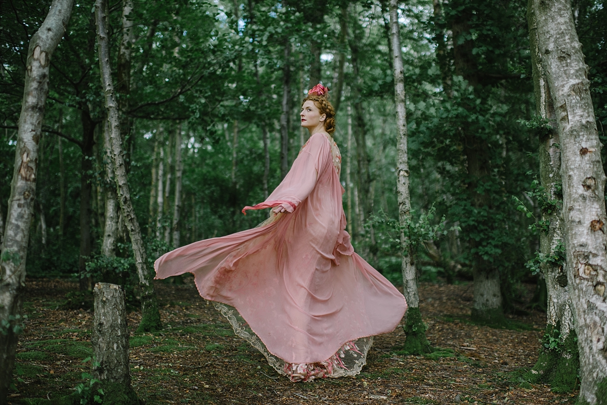 Fragonard coral pink nude embroidered tulle wedding dress JoanneFlemingDesign JMS 27 WEB