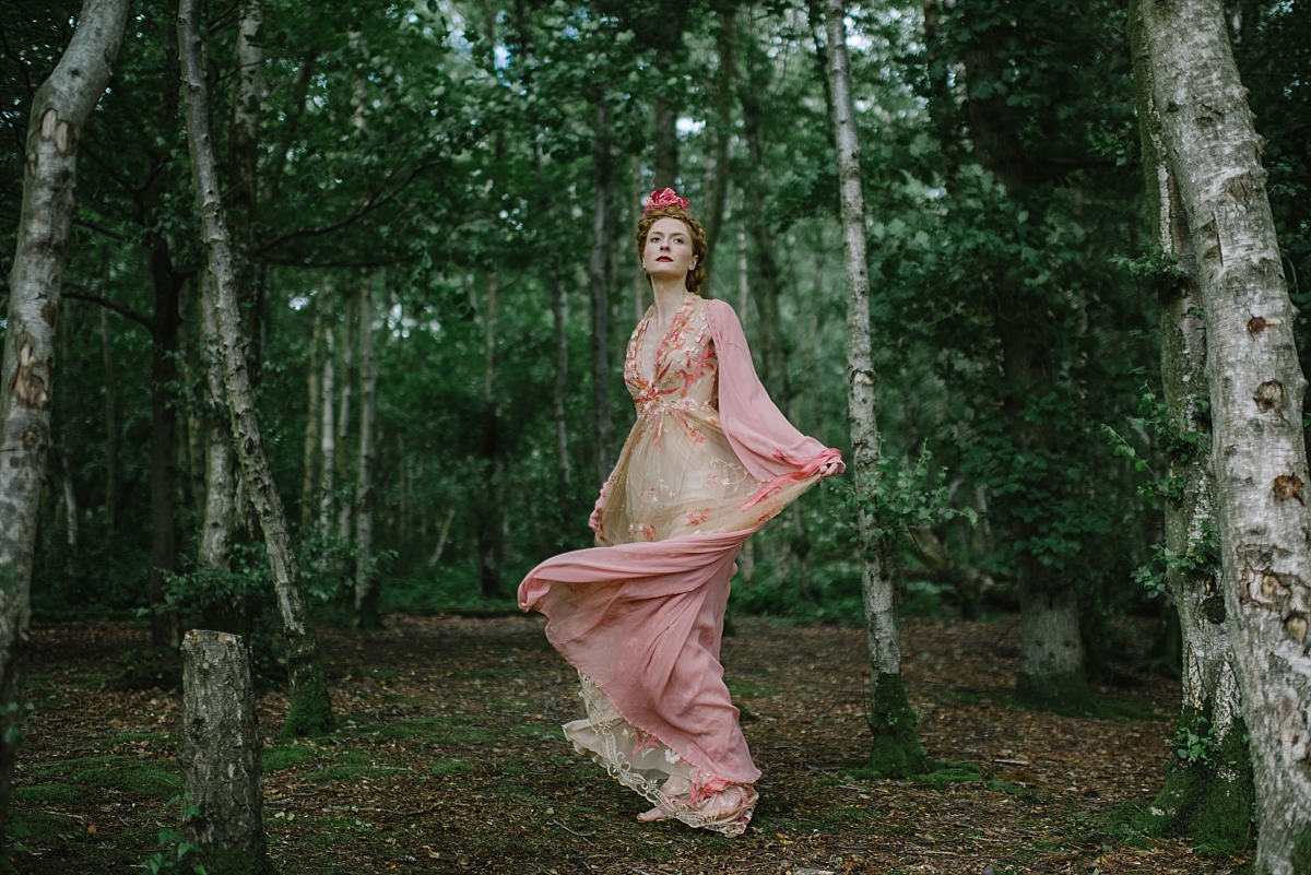 Fragonard coral pink nude embroidered tulle wedding dress JoanneFlemingDesign JMS 28 WEB