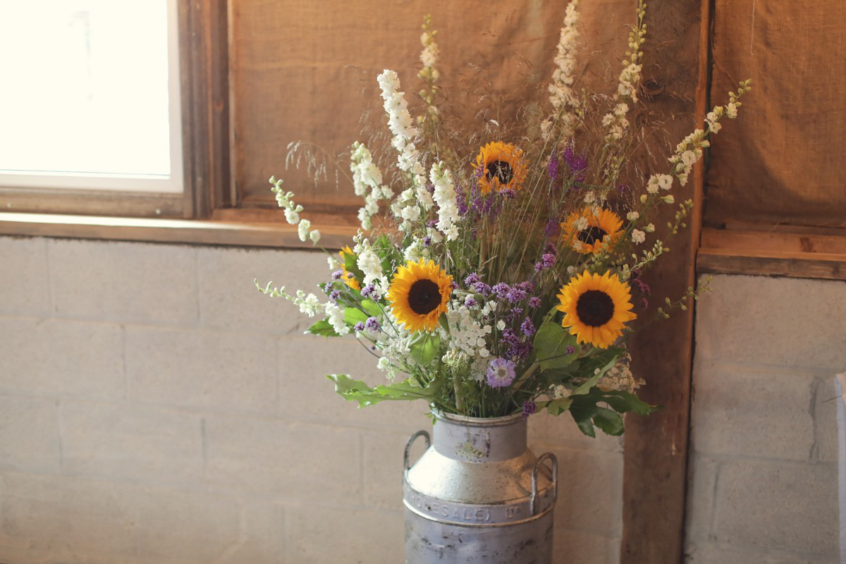 Laure de Sagazan colourful barn wedding 14 1