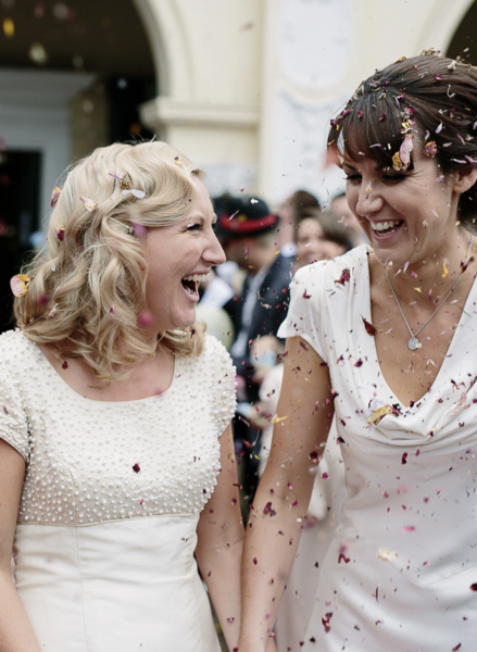 Two Dresses for a ‘Touch of Vintage’ Inspired Cinema Wedding