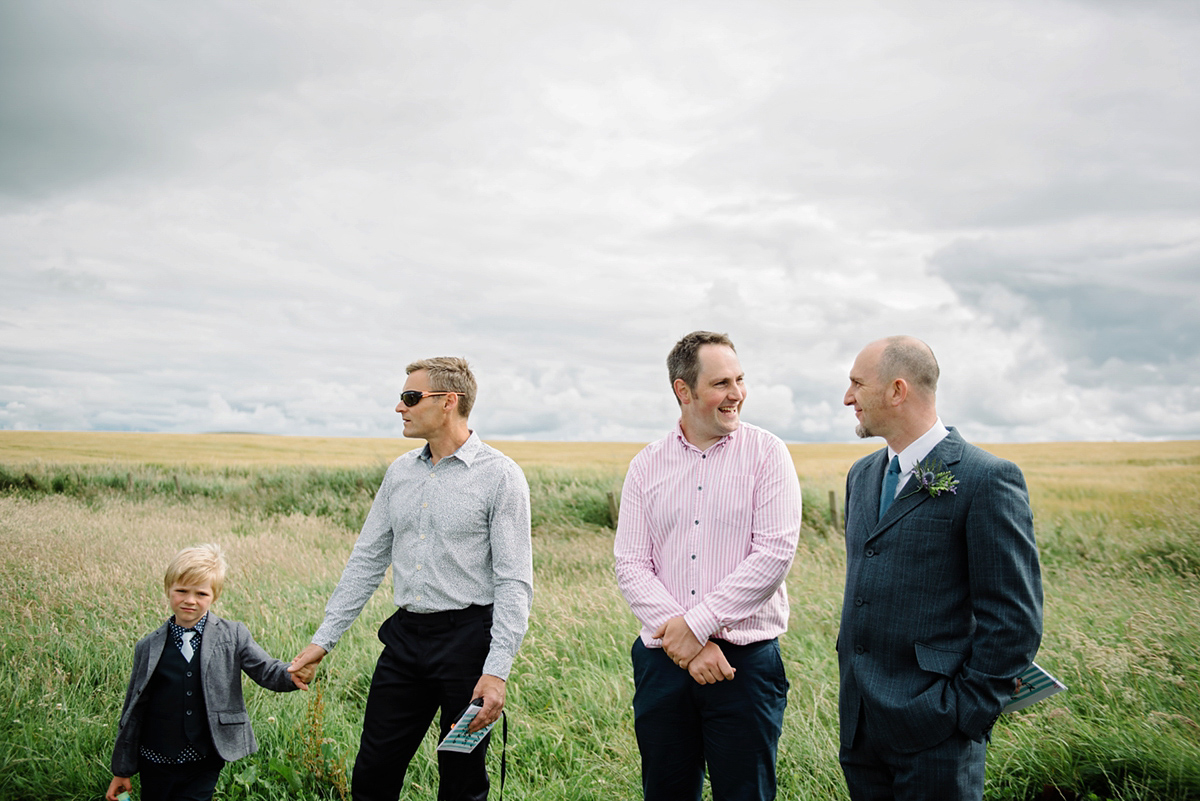 bride in trousers outdoor artsy wedding scotland 22 1