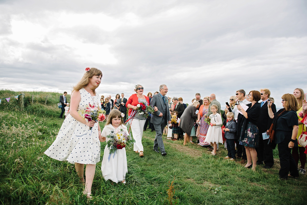 bride in trousers outdoor artsy wedding scotland 33 1