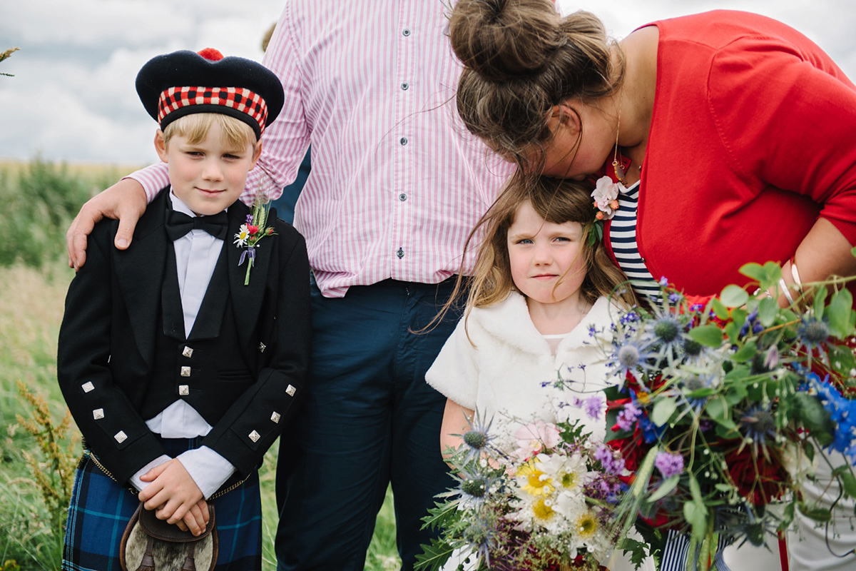 bride in trousers outdoor artsy wedding scotland 34 1