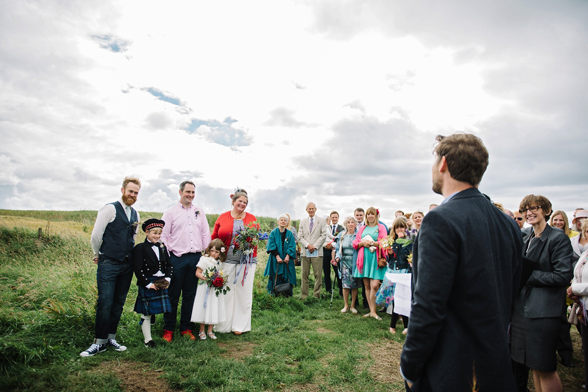 bride in trousers outdoor artsy wedding scotland 36 1