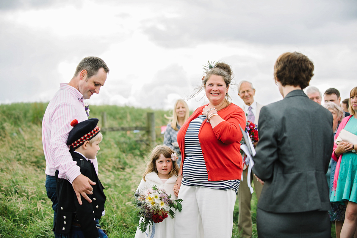 bride in trousers outdoor artsy wedding scotland 38 1