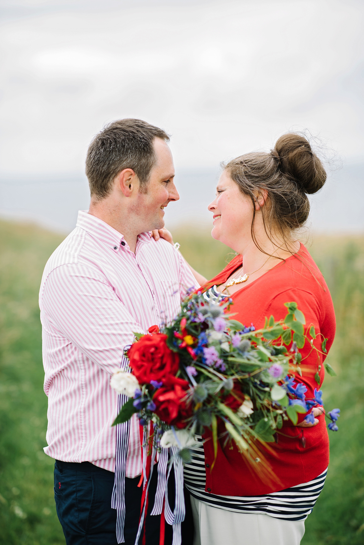 bride in trousers outdoor artsy wedding scotland 49 1