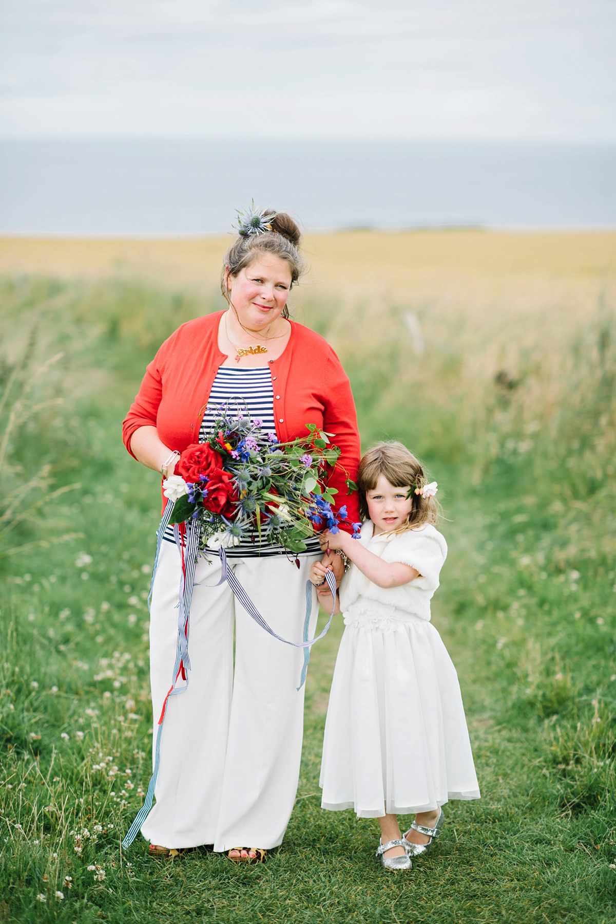 bride in trousers outdoor artsy wedding scotland 54 1