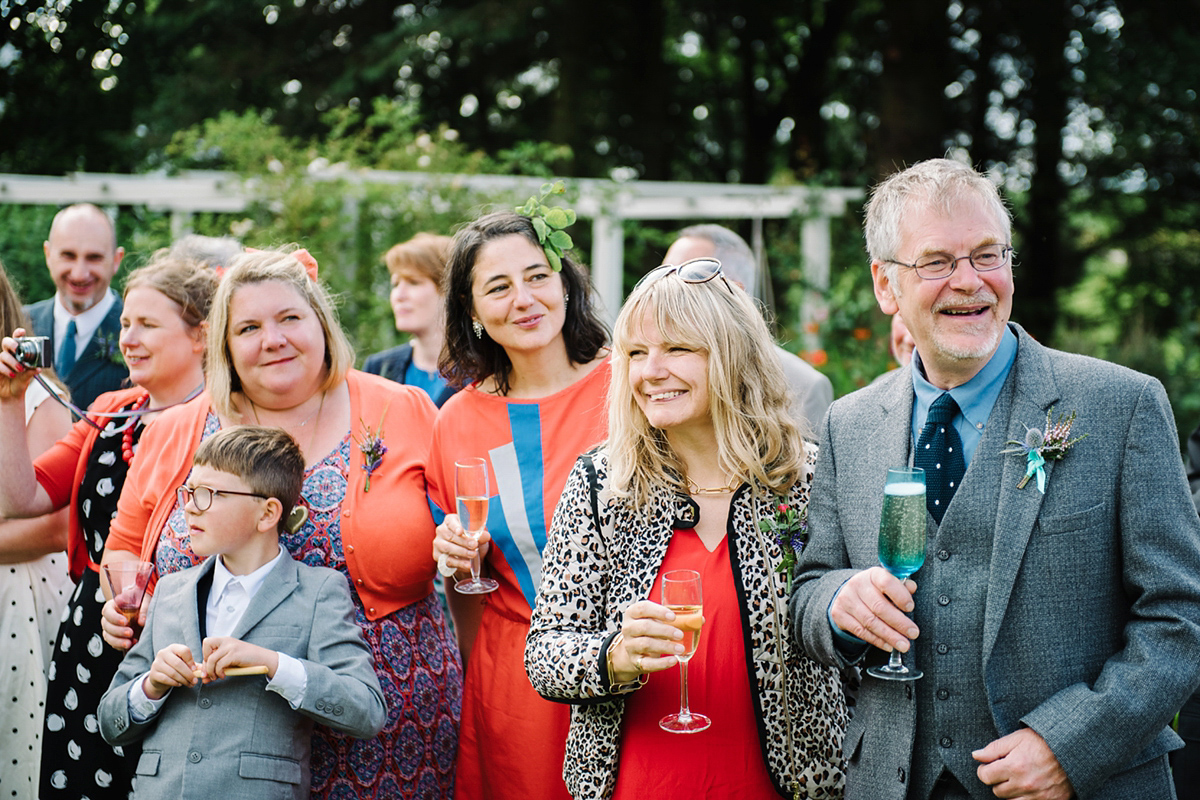 bride in trousers outdoor artsy wedding scotland 57 1