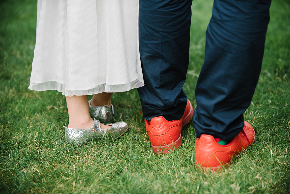 bride in trousers outdoor artsy wedding scotland 65 1