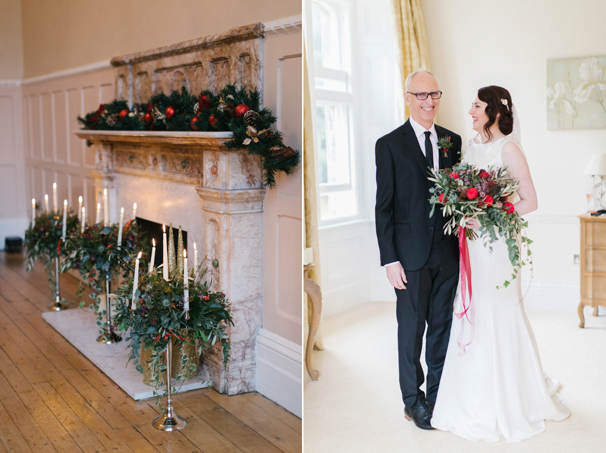 christmas winter wedding northumberland 36 3