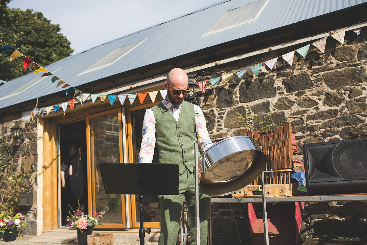 colourful outdoor woodland wedding scotland twirly dress 44 1
