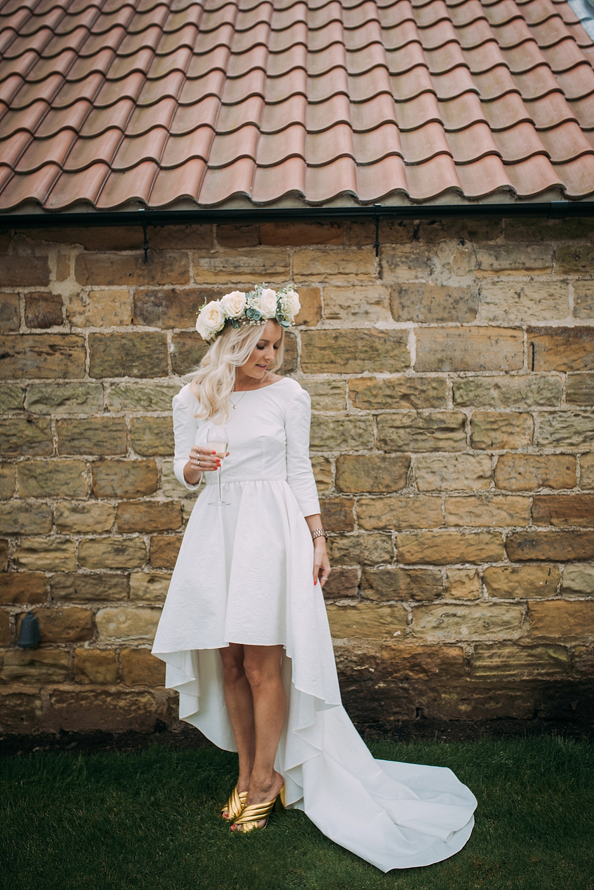 A Delphine Manivet Dress And Flower Crown For A Nature Inspired