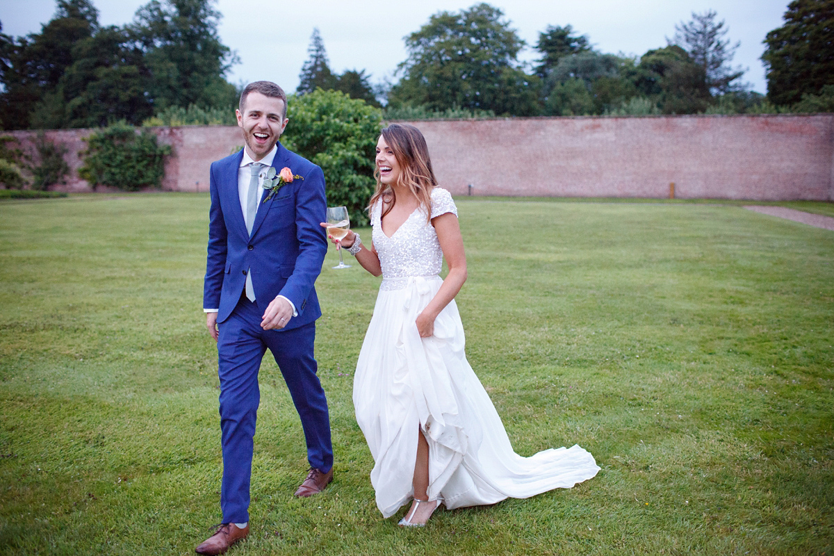 karen willis sequin wedding dress 2 1 - A Sequin Karen Willis Holmes Gown for a Colourful Wedding in the Countryside karen willis sequin wedding dress 2 1