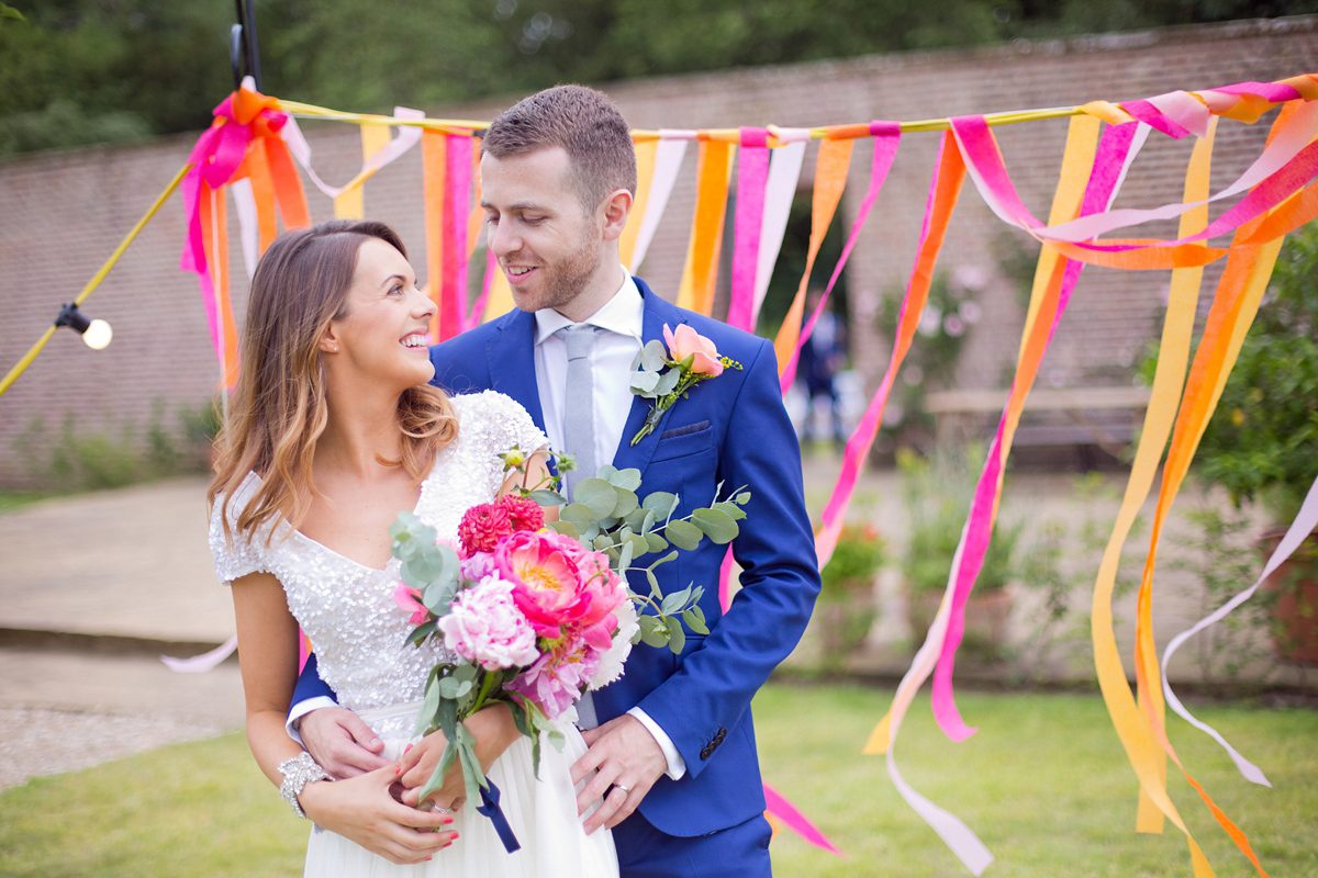 karen willis sequin wedding dress 32 1 - A Sequin Karen Willis Holmes Gown for a Colourful Wedding in the Countryside karen willis sequin wedding dress 32 1