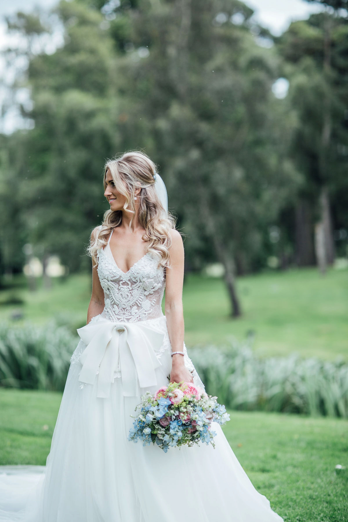 pale blue vera wang walled garden wedding 22 1