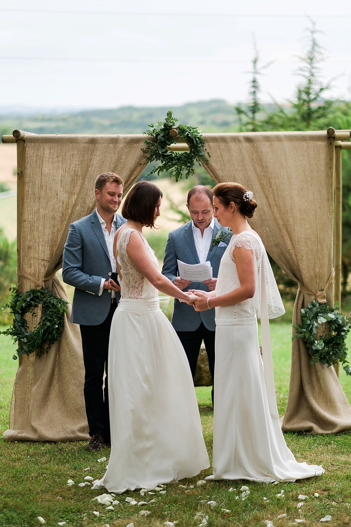 same sex elegant simple wedding french countryside 26 1