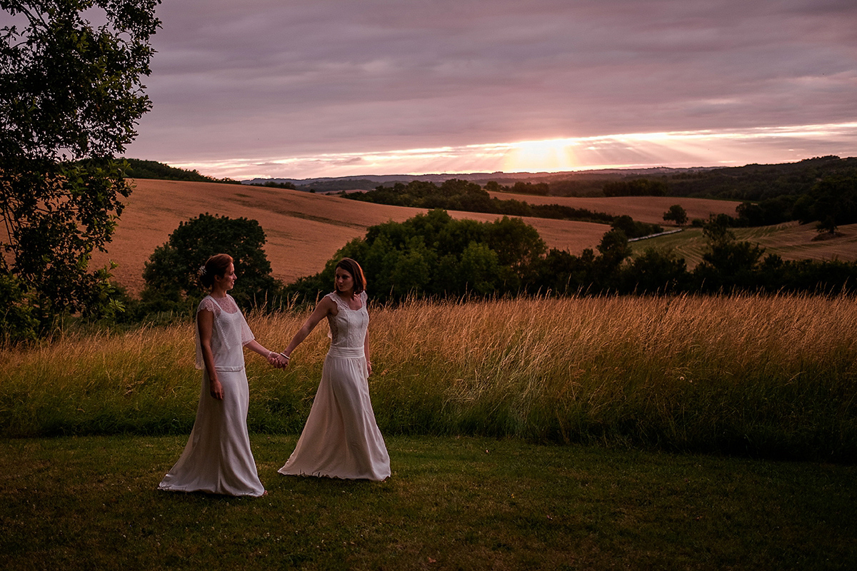 same sex elegant simple wedding french countryside 63 1