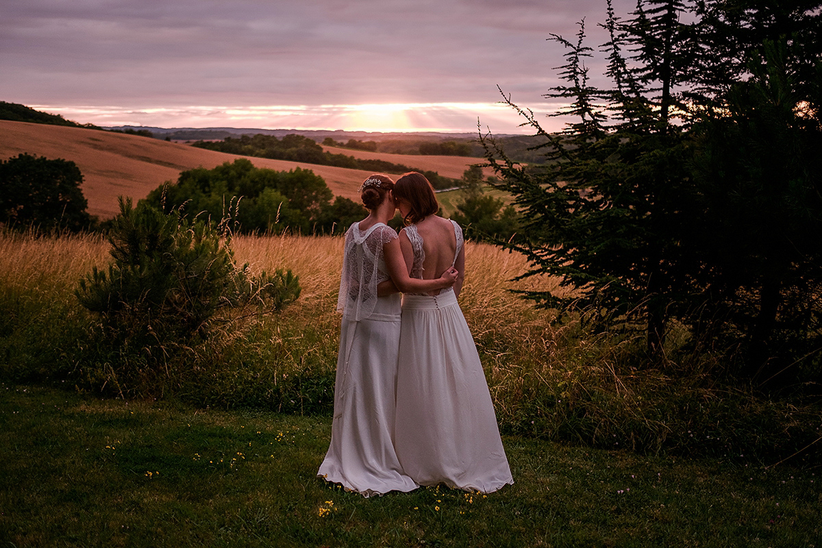 same sex elegant simple wedding french countryside 64 1