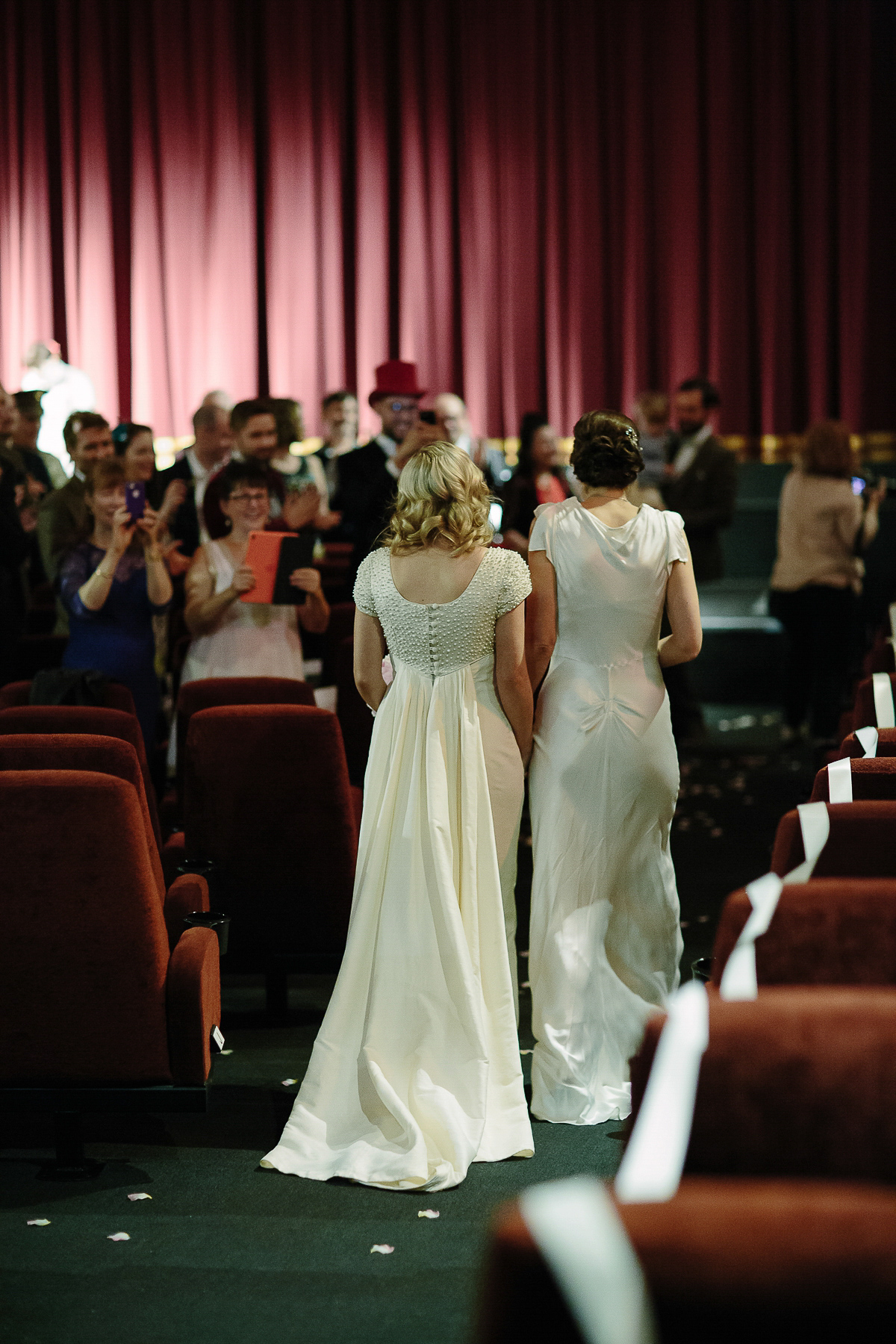 same sex touch of vintage cinema wedding 17 1