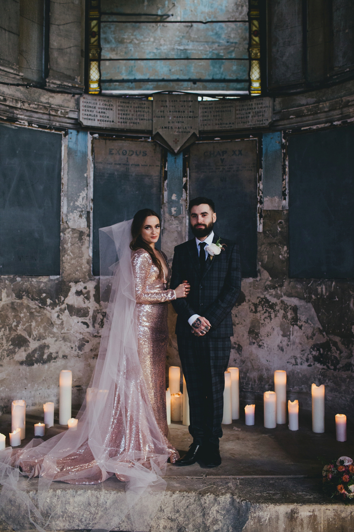 sequin dress vegan wedding london 20 1 - A Pink Sequin Gown for an Earth-friendly and Vegan London Wedding sequin dress vegan wedding london 20 1