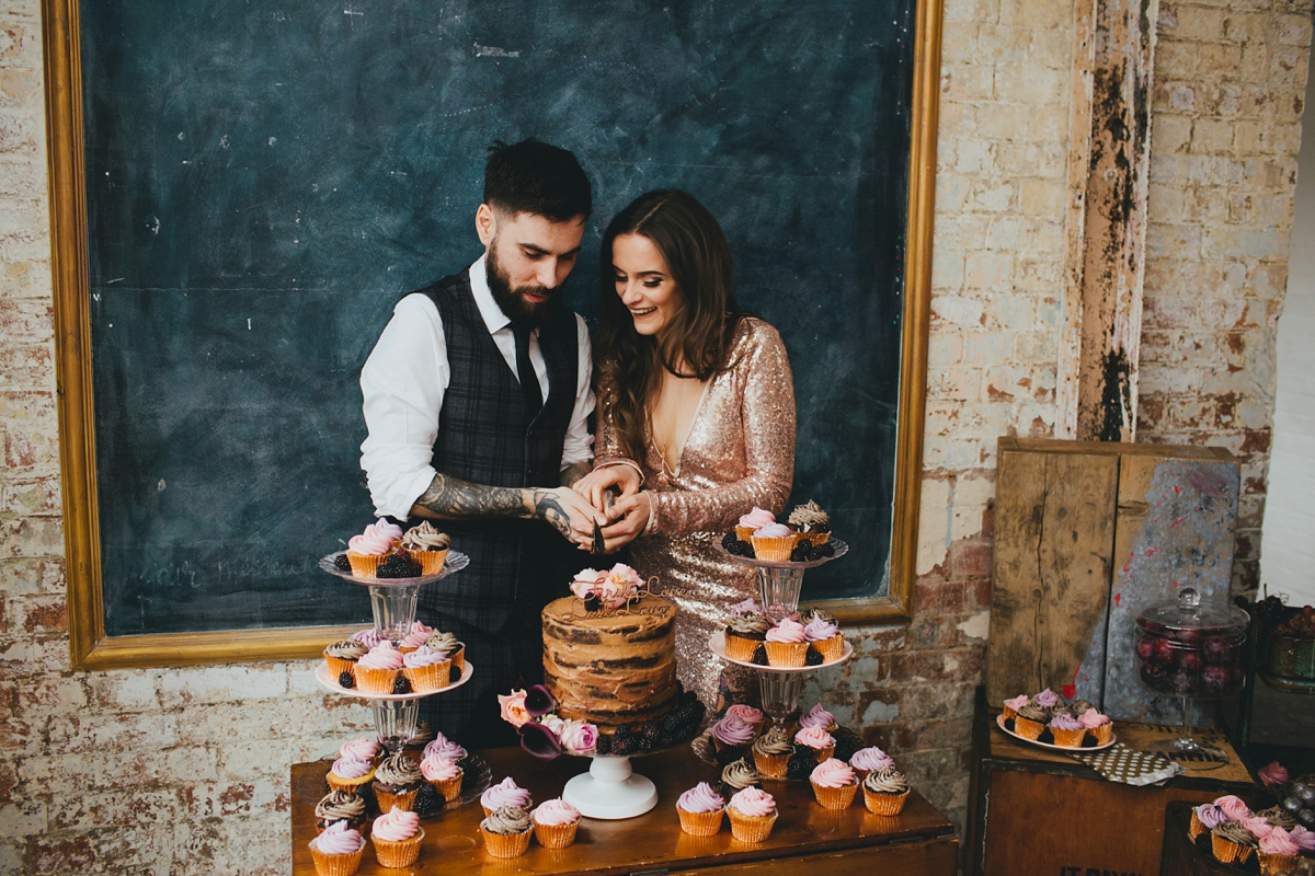 sequin dress vegan wedding london 36 1 - A Pink Sequin Gown for an Earth-friendly and Vegan London Wedding sequin dress vegan wedding london 36 1