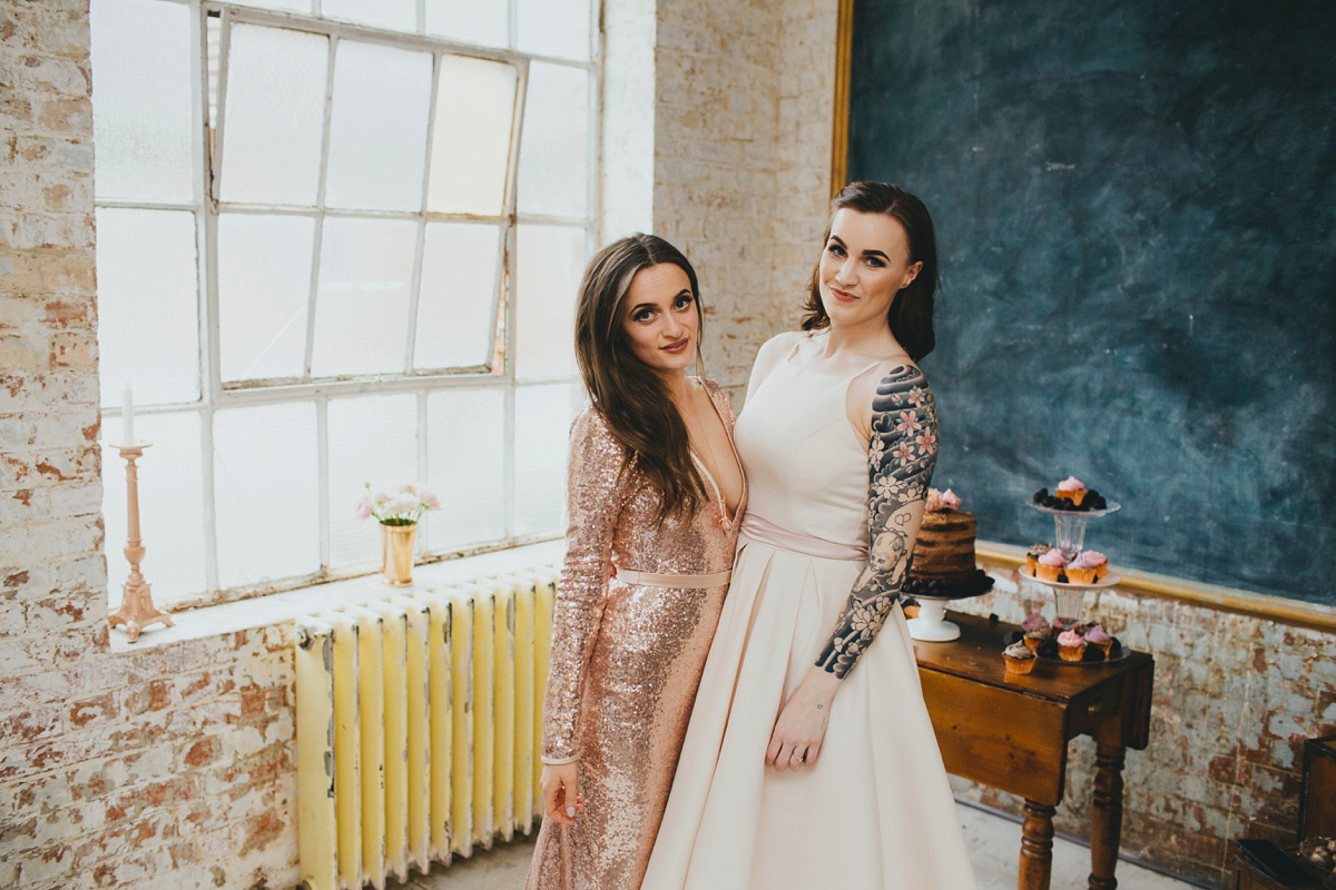 sequin dress vegan wedding london 37 1 - A Pink Sequin Gown for an Earth-friendly and Vegan London Wedding sequin dress vegan wedding london 37 1