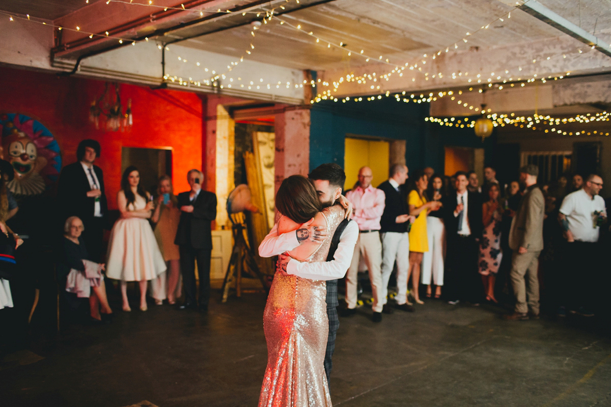 sequin dress vegan wedding london 40 1 - A Pink Sequin Gown for an Earth-friendly and Vegan London Wedding sequin dress vegan wedding london 40 1