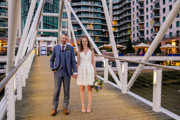 A Short Reiss Dress with Pockets for a Relaxed and Intimate London Wedding