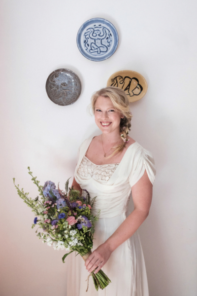 An Elizabeth Avey 1940s Gown For A Local Library Wedding