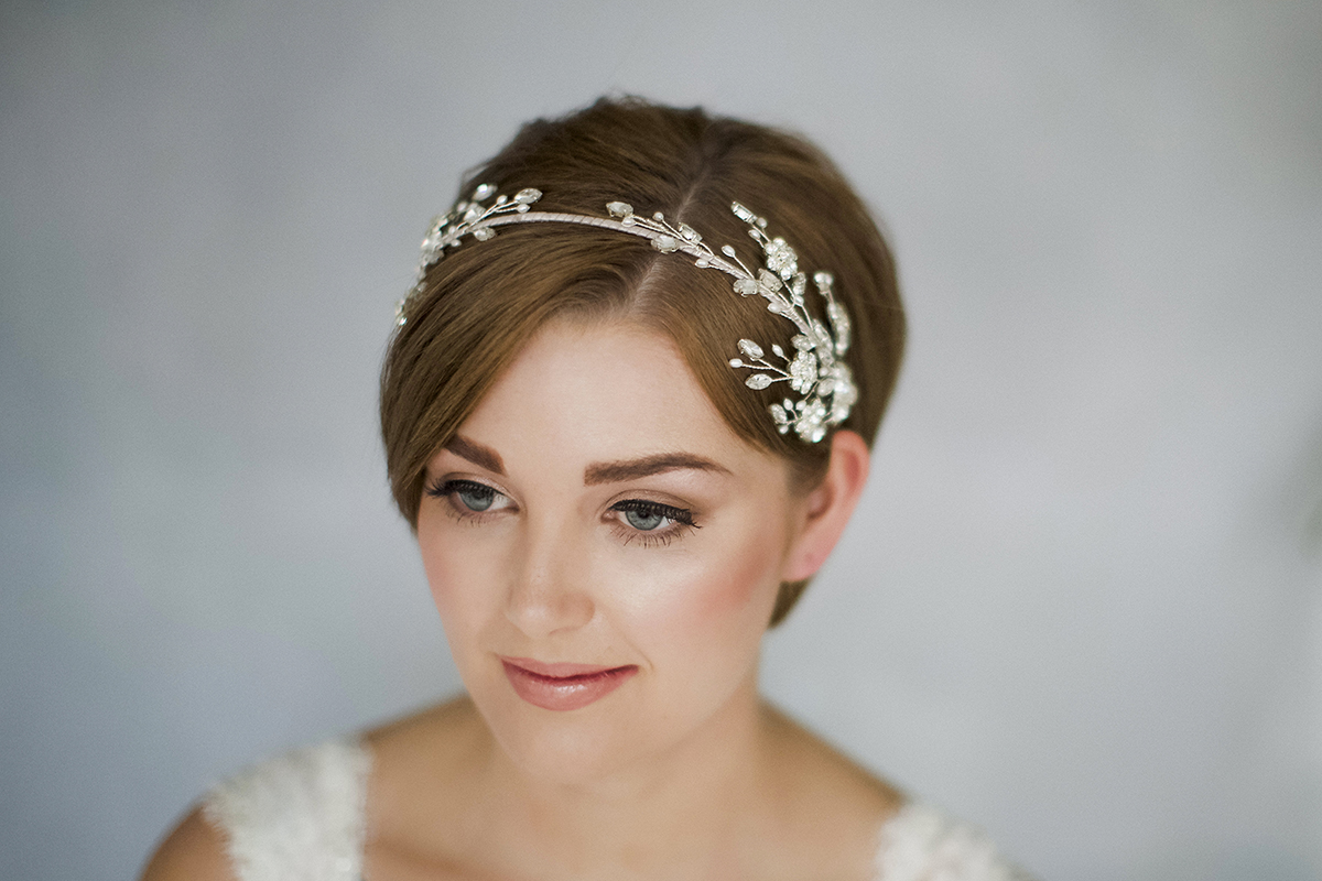 how to style wedding hair accessories with short hair | love
