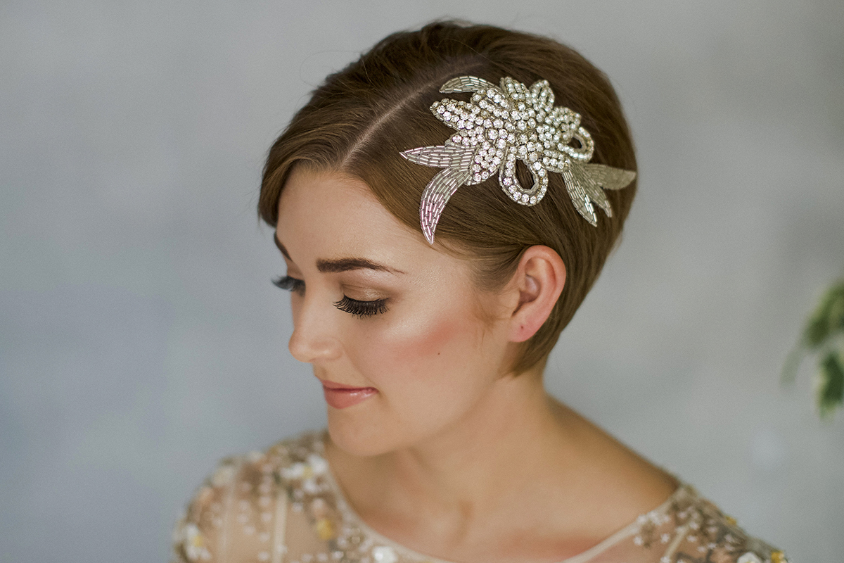 how to style wedding hair accessories with short hair | love